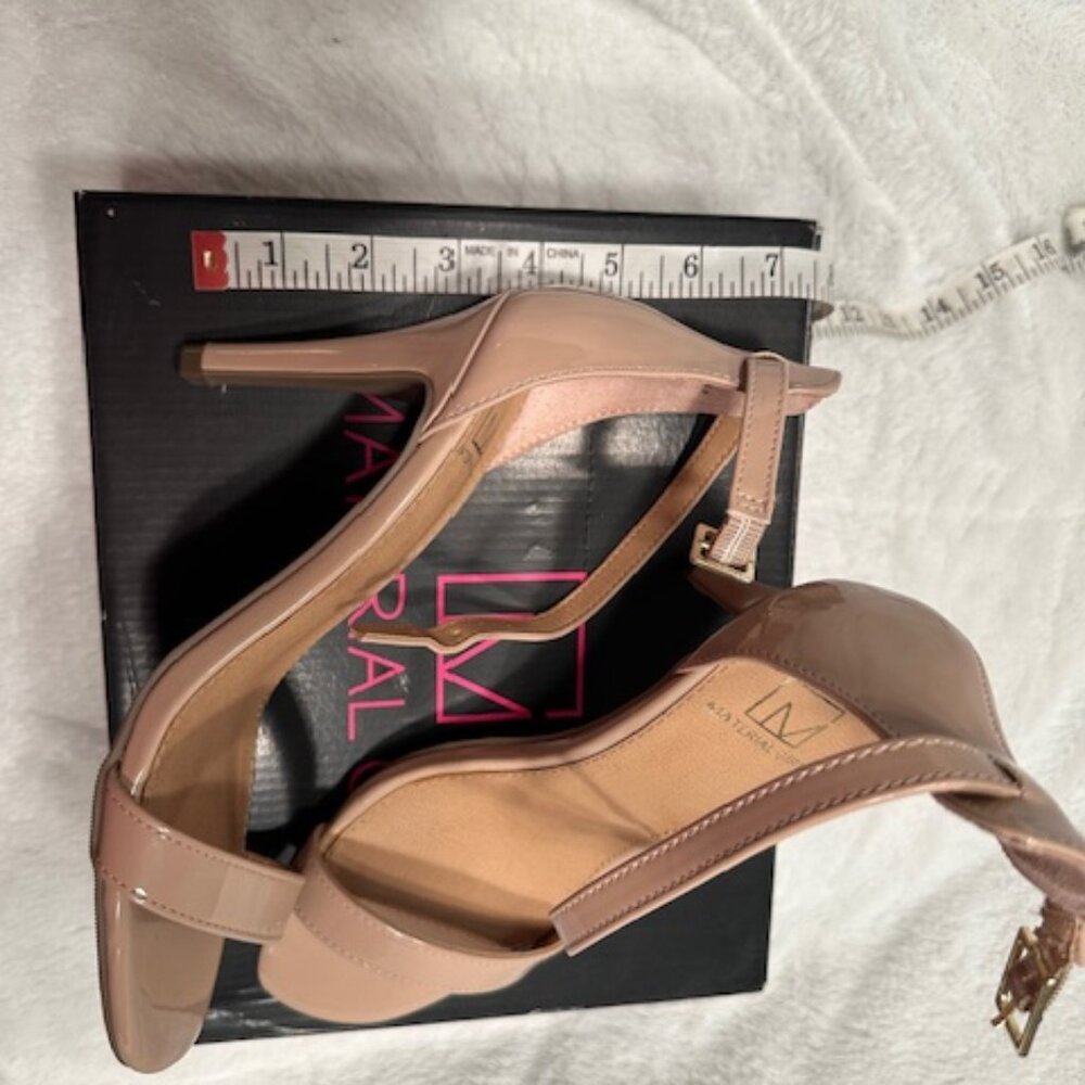 Nude sandal heels